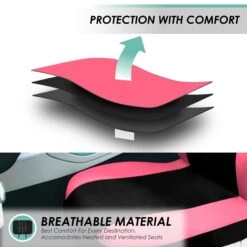 Light & Breezy Flat Cloth Seat Covers - Rear Pink(Light Amp Breezy Flat Cloth Seat Covers Rear Pink) -FH Group fb030 pink 3 010d61e6 f32e 4648 bffa 8fc81eca2c99 1