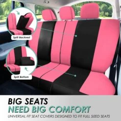 Light & Breezy Flat Cloth Seat Covers - Combo Set Pink(Light Amp Breezy Flat Cloth Seat Covers Combo Set Pink) 17 Light & Breezy Flat Cloth Seat Covers - Combo Set Pink(Light Amp Breezy Flat Cloth Seat Covers Combo Set Pink) -FH Group fb030 pink 4 ee0d8d80 9ea4 44ff bacf 94b69deaa185