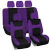 Light & Breezy Flat Cloth Seat Covers - Full Set Purple(Light Amp Breezy Flat Cloth Seat Covers Full Set Purple)