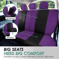 Light & Breezy Flat Cloth Seat Covers - Combo Set Purple(Light Amp Breezy Flat Cloth Seat Covers Combo Set Purple) 15 Light & Breezy Flat Cloth Seat Covers - Combo Set Purple(Light Amp Breezy Flat Cloth Seat Covers Combo Set Purple) -FH Group fb030 purple 4 5accb395 a2a3 49dd bf9e 6723497521a3 1