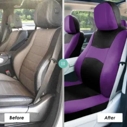 Light & Breezy Flat Cloth Seat Covers - Front Set Purple(Light Amp Breezy Flat Cloth Seat Covers Front Set Purple) -FH Group fb030 purple 6 04f4e1d9 70ad 4c1c 973e 7dbb974dfbb4 2