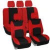 Light & Breezy Flat Cloth Seat Covers - Full Set Red(Light Amp Breezy Flat Cloth Seat Covers Full Set Red)