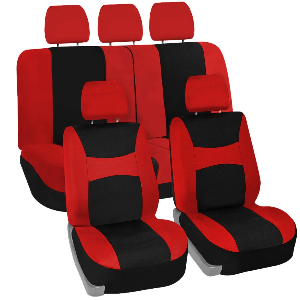 Light & Breezy Flat Cloth Seat Covers - Full Set Red(Light Amp Breezy Flat Cloth Seat Covers Full Set Red) 1 Light & Breezy Flat Cloth Seat Covers - Full Set Red(Light Amp Breezy Flat Cloth Seat Covers Full Set Red)