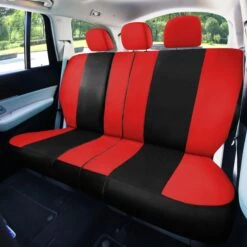 Light & Breezy Flat Cloth Seat Covers - Full Set Red(Light Amp Breezy Flat Cloth Seat Covers Full Set Red) 13 Light & Breezy Flat Cloth Seat Covers - Full Set Red(Light Amp Breezy Flat Cloth Seat Covers Full Set Red) -FH Group fb030 red 5