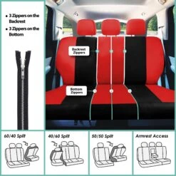 Light & Breezy Flat Cloth Seat Covers - Rear Red(Light Amp Breezy Flat Cloth Seat Covers Rear Red) 7 Light & Breezy Flat Cloth Seat Covers - Rear Red(Light Amp Breezy Flat Cloth Seat Covers Rear Red) -FH Group fb030 red 7 5d205c2f 7904 4f90 9ca5 d491de5d7128 2