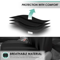 Striking Striped Seat Covers - Full Set Black(Striking Striped Seat Covers Full Set Black) -FH Group fb036 black 3