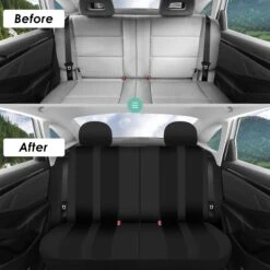 Striking Striped Seat Covers - Full Set Black(Striking Striped Seat Covers Full Set Black) -FH Group fb036 black 6