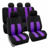 Striking Striped Seat Covers - Full Set Purple(Striking Striped Seat Covers Full Set Purple)