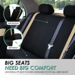 Cosmopolitan Seat Covers - Rear Beige(Copy Of Cosmopolitan Seat Covers Rear Beige) 10 Cosmopolitan Seat Covers - Rear Beige(Copy Of Cosmopolitan Seat Covers Rear Beige) -FH Group fb054 beige 4 2