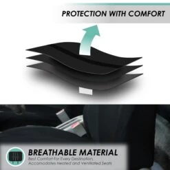 Cosmopolitan Seat Covers - Rear Black(Cosmopolitan Seat Covers Rear Black) -FH Group fb054 black 3 2