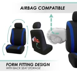 Cosmopolitan Seat Covers - Rear Blue(Cosmopolitan Seat Covers Rear Blue) -FH Group fb054 blue 5 1