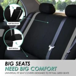 Cosmopolitan Seat Covers - Rear Gray(Cosmopolitan Seat Covers Rear Gray) -FH Group fb054 gray 4 1