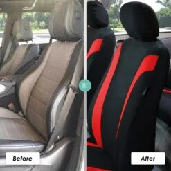 Cosmopolitan Seat Covers - Rear Red(Cosmopolitan Seat Covers Rear Red) -FH Group fb054 red 6 1