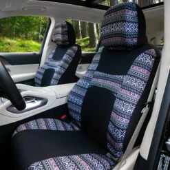 Mesa57 Southwestern Print Seat Covers - Combo Full Set Purple(Mesa57 Southwestern Print Seat Covers Combo Full Set Purple) -FH Group fb057 mesa gray 2