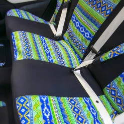 Mesa57 Southwestern Print Seat Covers - Combo Full Set Green(Mesa57 Southwestern Print Seat Covers Combo Full Set Green) -FH Group fb057 mesa green color 8
