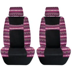 Mesa57 Southwestern Print Seat Covers - Combo Full Set Pink(Mesa57 Southwestern Print Seat Covers Combo Full Set Pink) -FH Group fb057 mesa pink 9 v2