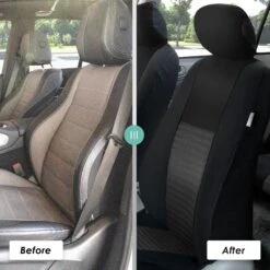 Trendy Elegance 3D Air Mesh Seat Covers - Front Set Black(Trendy Elegance 3d Air Mesh Seat Covers Front Set Black) -FH Group fb060 black 6 2