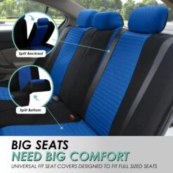 Trendy Elegance 3D Air Mesh 3 Row 7 Seater - Blue Seat Covers(Trendy Elegance 3d Air Mesh 3 Row Seat Covers Blue) 13 Trendy Elegance 3D Air Mesh 3 Row 7 Seater - Blue Seat Covers(Trendy Elegance 3d Air Mesh 3 Row Seat Covers Blue) -FH Group fb060 blue 4 1