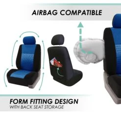 Trendy Elegance 3D Air Mesh 3 Row 7 Seater - Blue Seat Covers(Trendy Elegance 3d Air Mesh 3 Row Seat Covers Blue) 10 Trendy Elegance 3D Air Mesh 3 Row 7 Seater - Blue Seat Covers(Trendy Elegance 3d Air Mesh 3 Row Seat Covers Blue) -FH Group fb060 blue 5 1