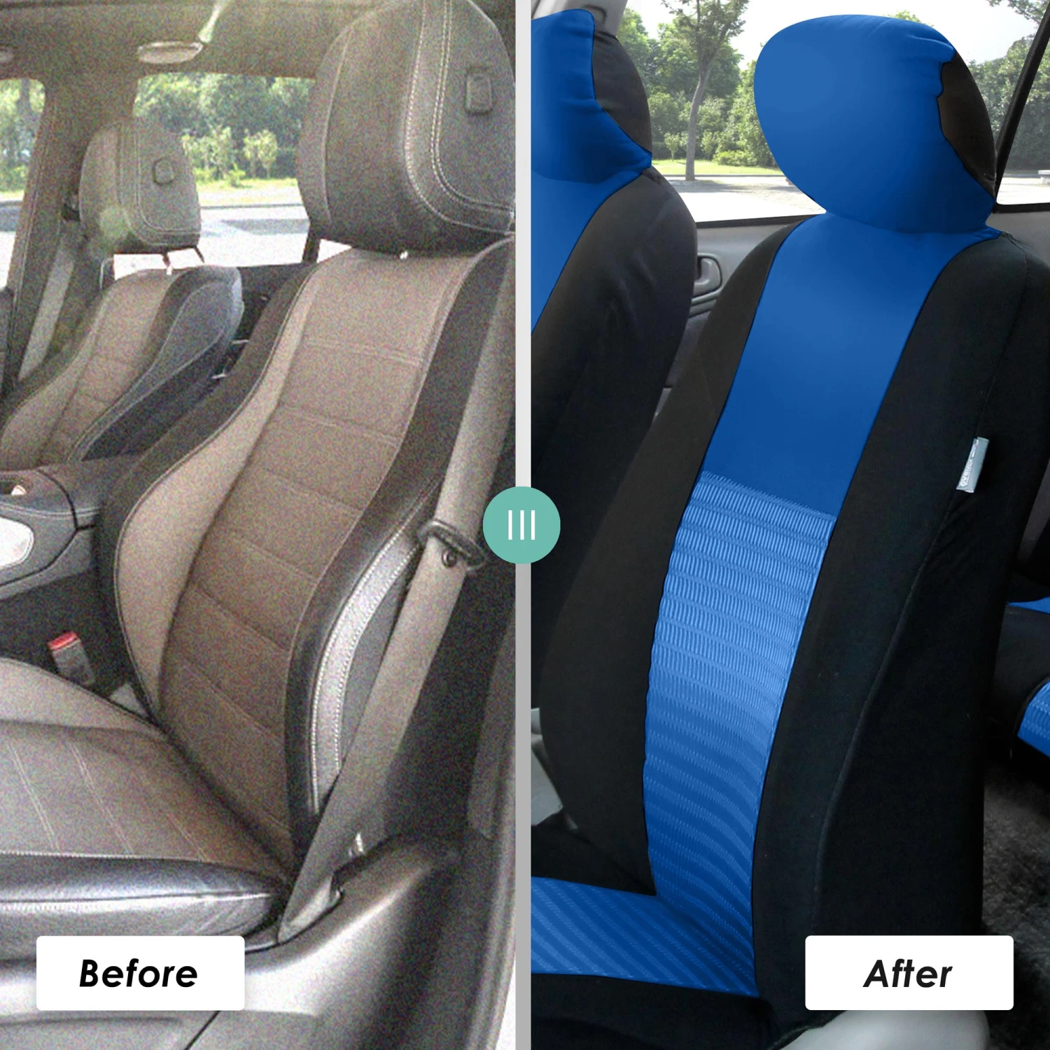 Trendy Elegance 3D Air Mesh Seat Covers - Front Set Blue(Trendy Elegance 3d Air Mesh Seat Covers Front Set Blue) 6 Trendy Elegance 3D Air Mesh Seat Covers - Front Set Blue(Trendy Elegance 3d Air Mesh Seat Covers Front Set Blue) - Image 6