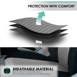 Trendy Elegance 3D Air Mesh 3 Row 7 Seater - Gray Seat Covers(Trendy Elegance 3d Air Mesh 3 Row Seat Covers Gray) 9 Trendy Elegance 3D Air Mesh 3 Row 7 Seater - Gray Seat Covers(Trendy Elegance 3d Air Mesh 3 Row Seat Covers Gray) -FH Group fb060 gray 3