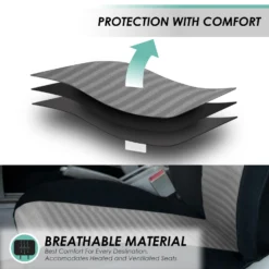 Trendy Elegance 3D Air Mesh Seat Covers - Full Set Gray(Trendy Elegance 3d Air Mesh Seat Covers Full Set Gray) 9 Trendy Elegance 3D Air Mesh Seat Covers - Full Set Gray(Trendy Elegance 3d Air Mesh Seat Covers Full Set Gray) -FH Group fb060 gray 3 3