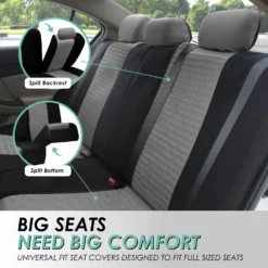 Trendy Elegance 3D Air Mesh Seat Covers - Front Set Gray(Trendy Elegance 3d Air Mesh Seat Covers Front Set Gray) -FH Group fb060 gray 4 1