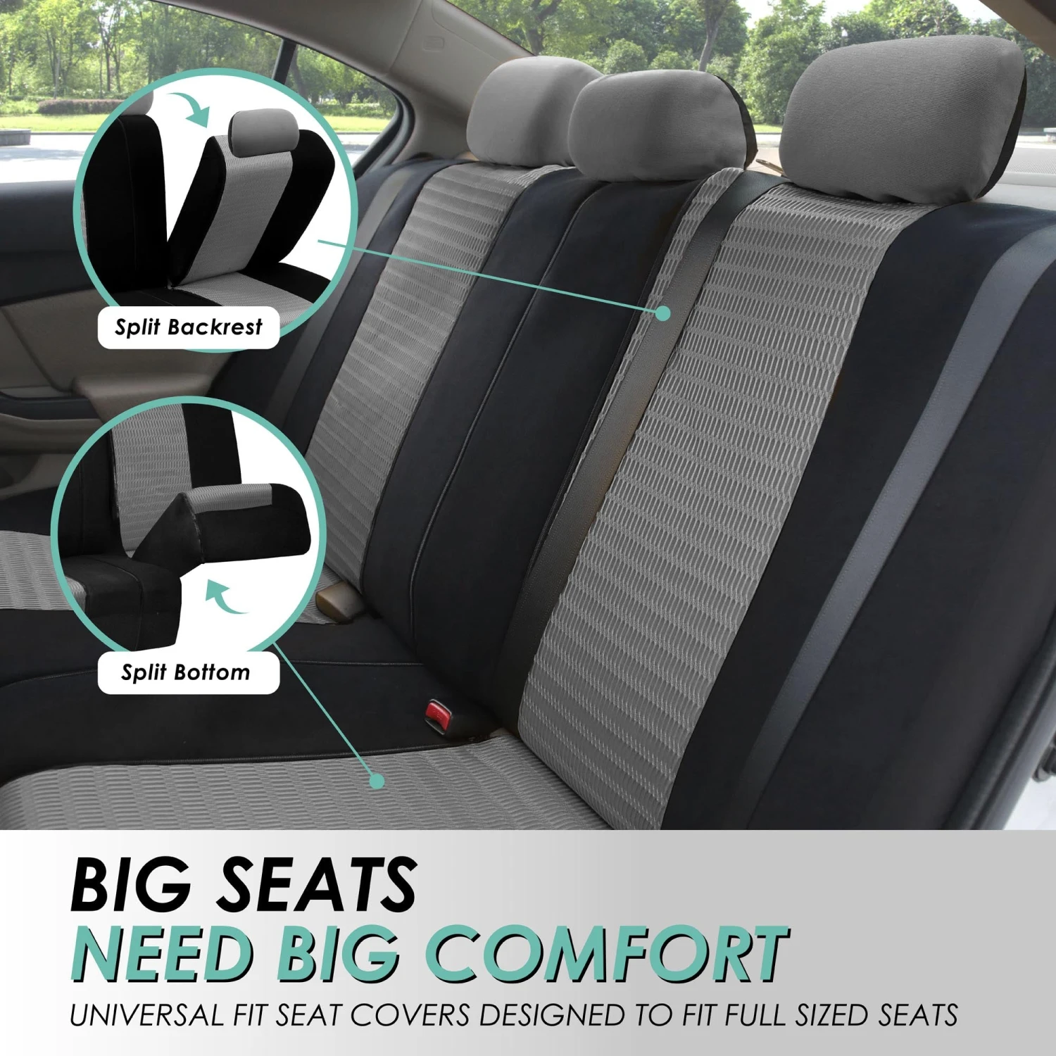 Trendy Elegance 3D Air Mesh Seat Covers - Full Set Gray(Trendy Elegance 3d Air Mesh Seat Covers Full Set Gray) 4 Trendy Elegance 3D Air Mesh Seat Covers - Full Set Gray(Trendy Elegance 3d Air Mesh Seat Covers Full Set Gray) - Image 4