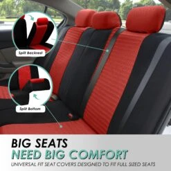 Trendy Elegance 3D Air Mesh Seat Covers - Full Set Red(Trendy Elegance 3d Air Mesh Seat Covers Full Set Red) 10 Trendy Elegance 3D Air Mesh Seat Covers - Full Set Red(Trendy Elegance 3d Air Mesh Seat Covers Full Set Red) -FH Group fb060 red 4