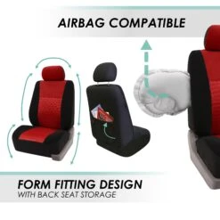 Trendy Elegance 3D Air Mesh Seat Covers - Full Set Red(Trendy Elegance 3d Air Mesh Seat Covers Full Set Red) 11 Trendy Elegance 3D Air Mesh Seat Covers - Full Set Red(Trendy Elegance 3d Air Mesh Seat Covers Full Set Red) -FH Group fb060 red 5