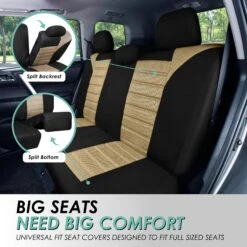 Premium 3D Air Mesh Seat Covers - Rear Beige(Premium 3d Air Mesh Seat Covers Rear Beige) 10 Premium 3D Air Mesh Seat Covers - Rear Beige(Premium 3d Air Mesh Seat Covers Rear Beige) -FH Group fb068 beige 4 1