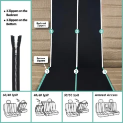 Premium 3D Air Mesh Seat Covers - Front Set Beige(Premium 3d Air Mesh Seat Covers Front Set Beige) 13 Premium 3D Air Mesh Seat Covers - Front Set Beige(Premium 3d Air Mesh Seat Covers Front Set Beige) -FH Group fb068 beige 7