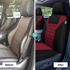 Premium 3D Air Mesh Seat Covers - Rear Burgundy(Premium 3d Air Mesh Seat Covers Rear Burgundy) 12 Premium 3D Air Mesh Seat Covers - Rear Burgundy(Premium 3d Air Mesh Seat Covers Rear Burgundy) -FH Group fb068 burgundy 6