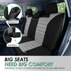 Premium 3D Air Mesh Seat Covers - Rear Gray(Premium 3d Air Mesh Seat Covers Rear Gray) -FH Group fb068 gray 4 e6c9e75b 5523 4426 9f75 8a190b3eadb5 2