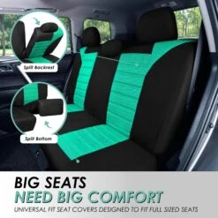 Premium 3D Air Mesh Seat Covers - Rear Mint(Premium 3d Air Mesh Seat Covers Rear Mint) -FH Group fb068 mint 4 fb298bf0 3a22 4c1b 9af0 587d9f38339a 2