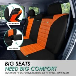 Premium 3D Air Mesh Seat Covers - Rear Orange(Premium 3d Air Mesh Seat Covers Rear Orange) 10 Premium 3D Air Mesh Seat Covers - Rear Orange(Premium 3d Air Mesh Seat Covers Rear Orange) -FH Group fb068 orange 4 78c458a0 fdbe 430a a8e1 543221635edd 1