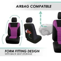 Premium 3D Air Mesh Seat Covers - Rear Purple(Premium 3d Air Mesh Seat Covers Rear Purple) -FH Group fb068 purple 5 8827bc85 0ebb 4b2d b6c8 cf7459b273c5 1
