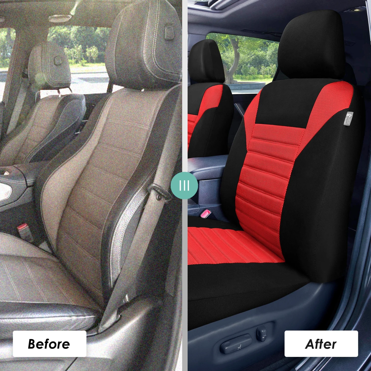 Premium 3D Air Mesh Seat Covers - Rear Red(Premium 3d Air Mesh Seat Covers Rear Red) 6 Premium 3D Air Mesh Seat Covers - Rear Red(Premium 3d Air Mesh Seat Covers Rear Red) - Image 6