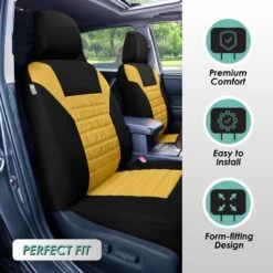Premium 3D Air Mesh Seat Covers - Full Set Yellow(Premium 3d Air Mesh Seat Covers Full Set Yellow) -FH Group fb068 yellow 2 c622c299 5ba8 4050 ad9a 72785fbc161f
