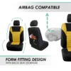 Premium 3D Air Mesh Seat Covers - Full Set Yellow(Premium 3d Air Mesh Seat Covers Full Set Yellow)