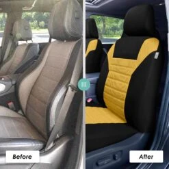 Premium 3D Air Mesh Seat Covers - Front Set Yellow(Premium 3d Air Mesh Seat Covers Front Set Yellow) -FH Group fb068 yellow 6 ed94df59 17b2 43d9 b12e e40d40cc6ffa 1