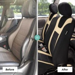 Sports Seat Covers - Rear Beige(Sports Seat Covers Rear Beige) 12 Sports Seat Covers - Rear Beige(Sports Seat Covers Rear Beige) -FH Group fb070 beige 6 1