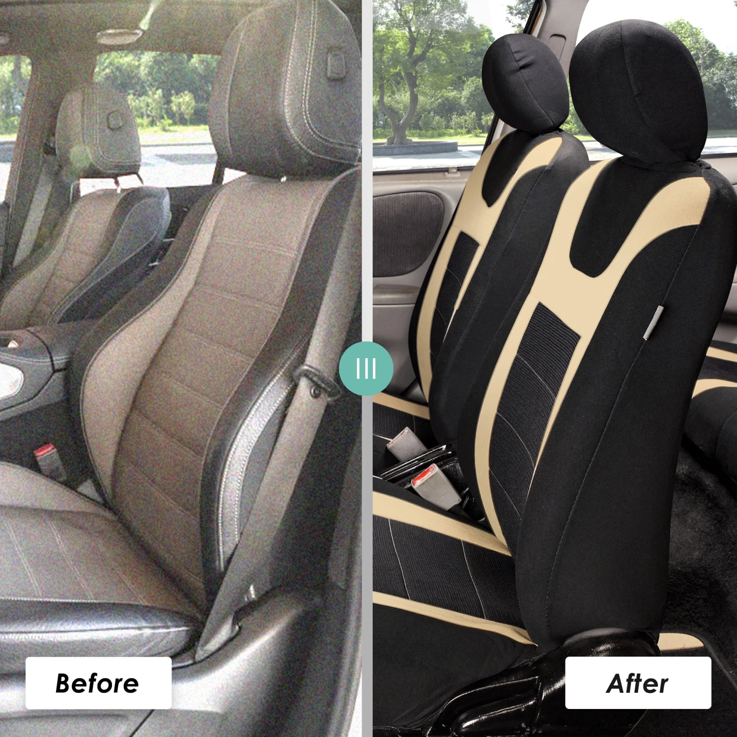 Sports Seat Covers - Rear Beige(Sports Seat Covers Rear Beige) 6 Sports Seat Covers - Rear Beige(Sports Seat Covers Rear Beige) - Image 6