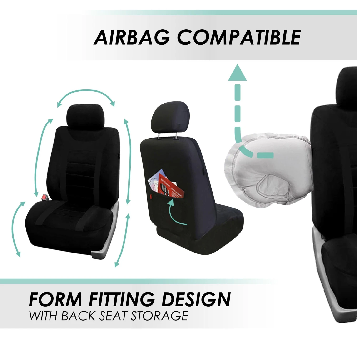 Sports Seat Covers - Rear Black(Sports Seat Covers Rear Black) 5 Sports Seat Covers - Rear Black(Sports Seat Covers Rear Black) - Image 5