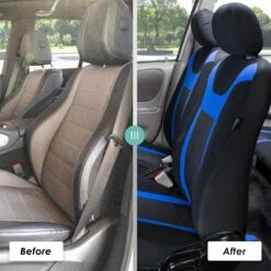 Sports Seat Covers - Front Set Blue(Sports Seat Covers Front Set Blue) -FH Group fb070 blue 6 1