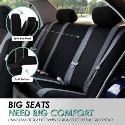 Sports Seat Covers - Rear Gray(Sports Seat Covers Rear Gray) -FH Group fb070 gray 4 1