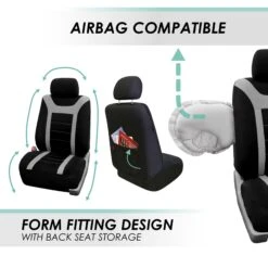 Sports Seat Covers - Rear Gray(Sports Seat Covers Rear Gray) -FH Group fb070 gray 5 1