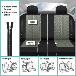Travel Master Seat Covers - Full Set Gray(Travel Master Seat Covers Full Set Gray) 13 Travel Master Seat Covers - Full Set Gray(Travel Master Seat Covers Full Set Gray) -FH Group fb071 gray 7