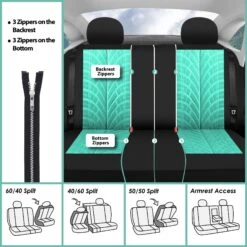 Travel Master Seat Covers - Full Set Mint(Travel Master Seat Covers Full Set Mint) 13 Travel Master Seat Covers - Full Set Mint(Travel Master Seat Covers Full Set Mint) -FH Group fb071 mint 7