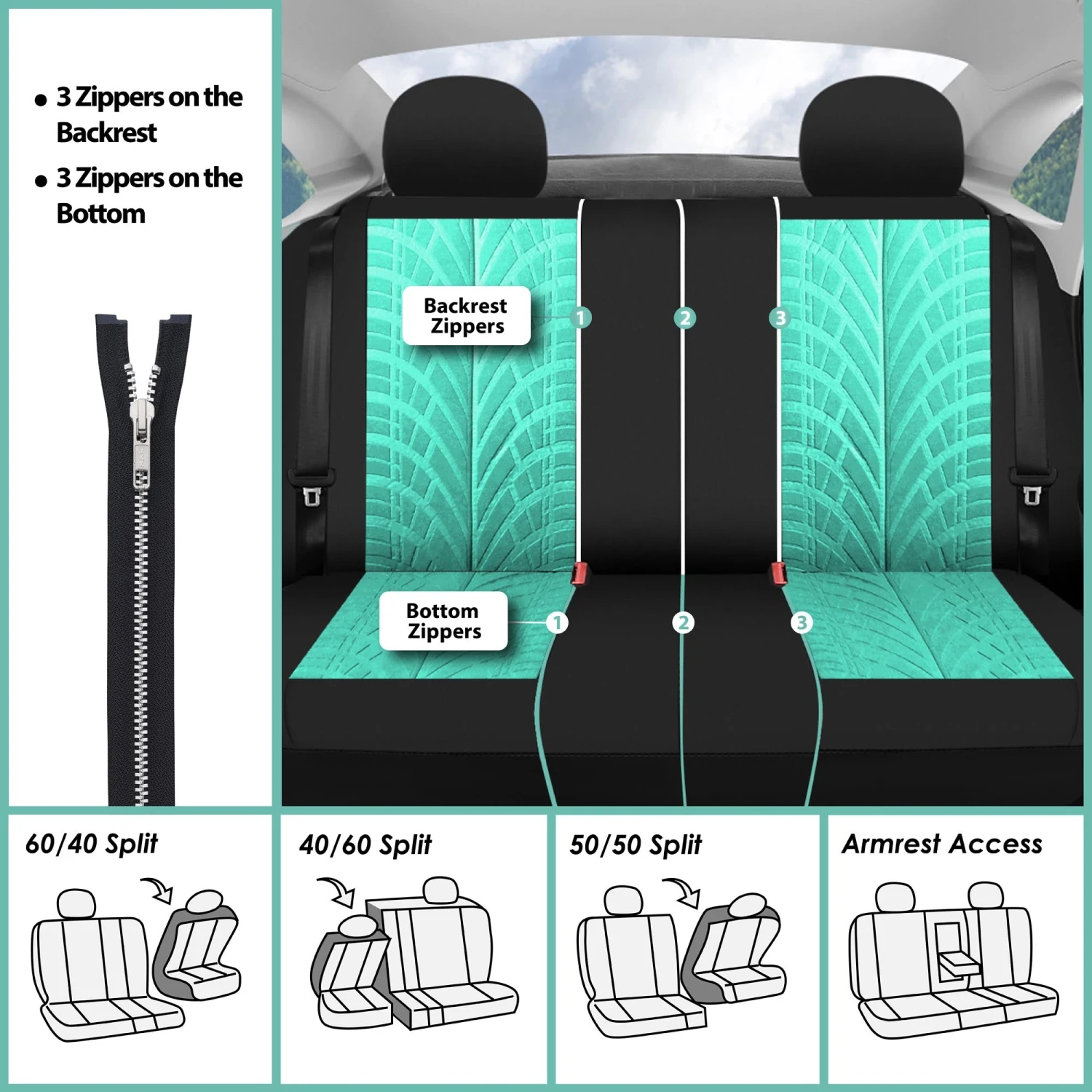 Travel Master Seat Covers - Full Set Mint(Travel Master Seat Covers Full Set Mint) 7 Travel Master Seat Covers - Full Set Mint(Travel Master Seat Covers Full Set Mint) - Image 7
